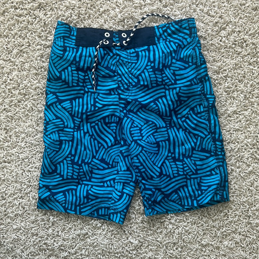 Gymboree Boys Medium (7-8) Blue Swim Trunks
